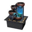 LED Mini Desktop Waterfall Fountain with Natural River Stones & ON/OFF Switch – Style 1