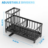 Stainless Steel Kitchen Sink Caddy with Rotatable Spout – Compact Sponge & Brush Organizer