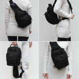 NOVEMKADA Tactical Sling Shoulder Bag – 1000D Military MOLLE Chest & Crossbody Backpack for Outdoor Adventures (Black)