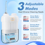Mini Portable Water Flosser – Foldable Cordless Oral Irrigator with 3 Cleaning Modes & Waterproof Travel Design (White)