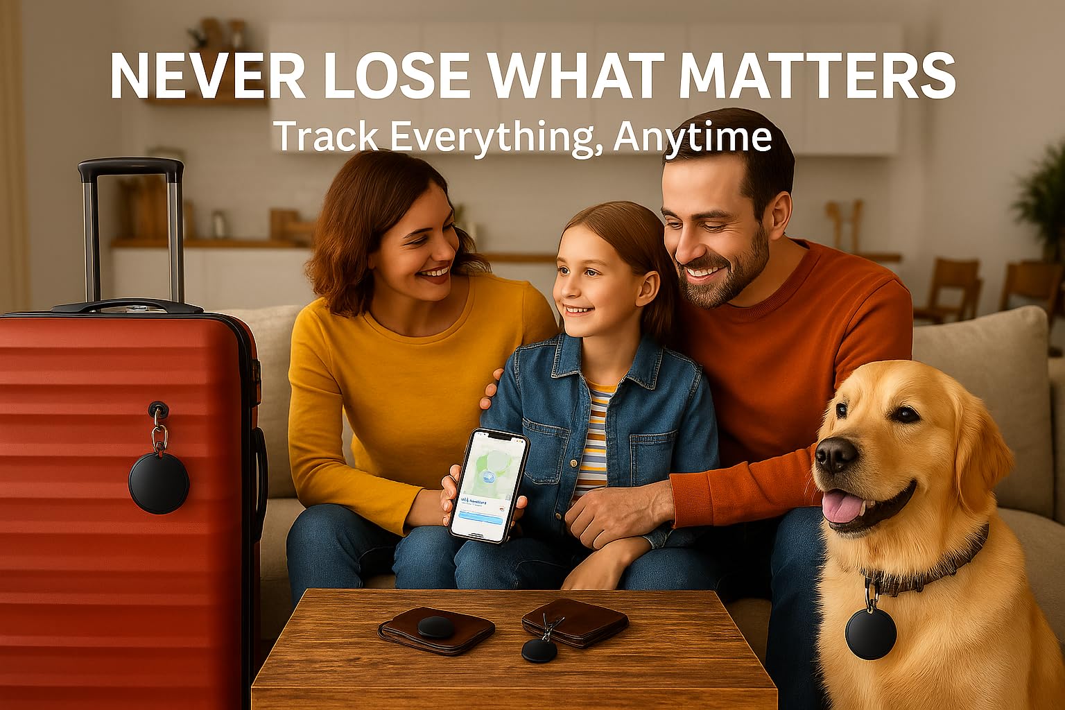 RUSLU Bluetooth Tracker Tags 5 Pack, Apple Find My Compatible Mini Item Locator with Sound Alert & Long Battery Life