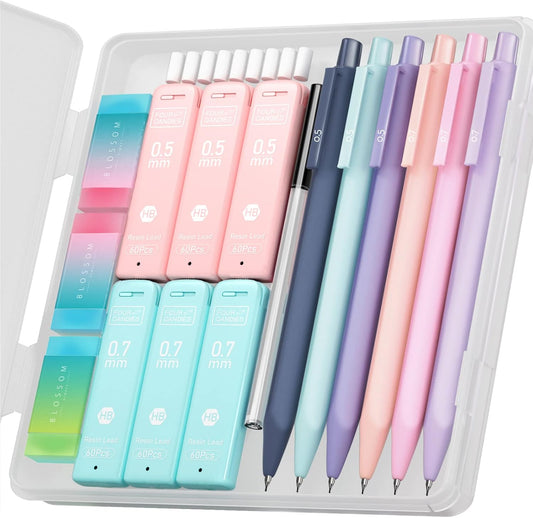 Pastel Mechanical Pencil Set with 360 HB Leads