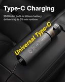 HOTO Cordless Handheld Car Vacuum Cleaner 4-in-1 Mini Air Duster Blower 20000Pa Portable Cleaning Tool Black