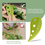 Multi-Hole Herb Stripper & Leaf Cutter Tool – 2-in-1 Kitchen Herb Peeler (Green)