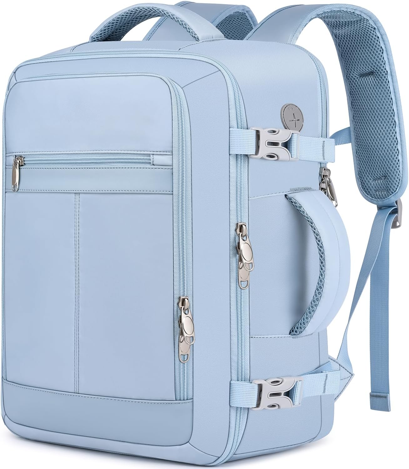25L Airplane-Approved Travel Backpack with Shoe Pouch & 15.6-Inch Laptop Compartment
