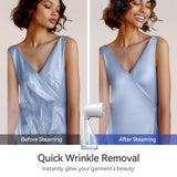 Portable Handheld Garment Steamer 1100W with Large 300ml Tank and 360° Leak-Proof Wrinkle Remover