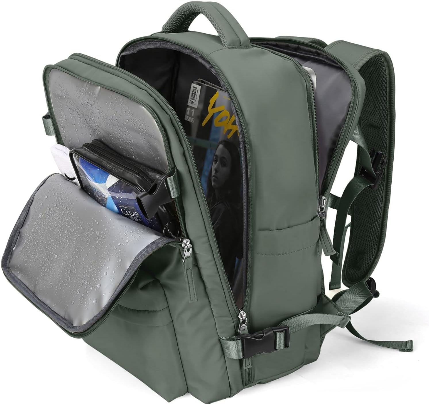 Travel Backpack Women,Carry On Backpack Flight Approved 18x14x8 inches Bag Spirit Airlines Personal ltem,College Sports Hiking Rucksack Waterproof Outdoor Casual Daypack Laptop Blackpack,Peacock Blue