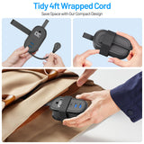 Mini Travel Power Strip with USB-C – Compact Extension Cord with 2 AC Outlets & USB Charging Ports for Travel
