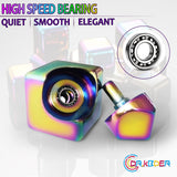 Metal Fidget Spinner Cube Stress Relief Desk Toy Silent Pocket Size ADHD Focus Gadget