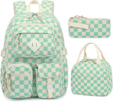 Pink Leopard Corduroy 3-Piece School Backpack Set