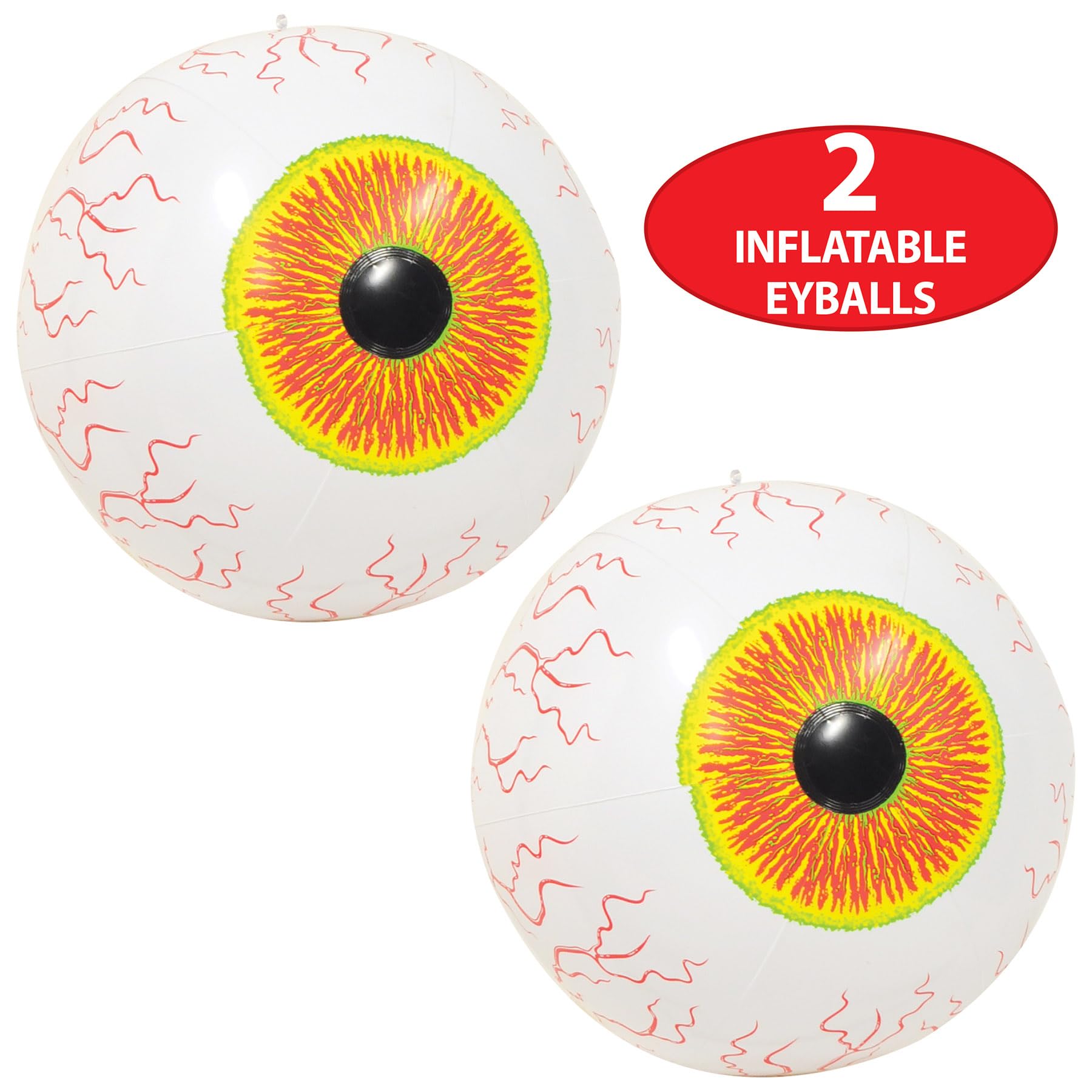 🏷 Product Title (90–120 chars) Beistle 2-Pack Inflatable Eyeballs – 16" Creepy PVC Halloween Decorations for Haunted Houses & Parties