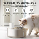 PawsPik Stainless Steel Smart Pet Water Fountain 3.2L – 5000mAh Motion Sensor & 5-Layer Filtration System