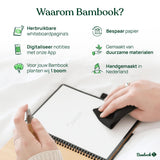 Bambook Classic Reusable Smart Notebook with Pen – Sustainable Digital Scan & Wipe Journal (Black)