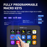 VSDinside 18-Key Programmable Macro Keypad Stream Controller with LCD Visual Keys & RGB Ring for Gaming, Streaming and Workflow Control