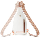 BOSTANTEN Small Leather Sling Bag for Women – RFID Blocking Crossbody Chest Bag for Travel & Daily Use (Beige)