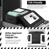 TAZBUZO 50L Expandable Travel Backpack – Extra Large Carry-On Laptop Backpack Fits Up to 18.4” Laptop (Black)