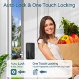 Smart Fingerprint Door Lock with Bluetooth App Control, Keyless Entry Deadbolt, Auto Lock Security System for Front Doors