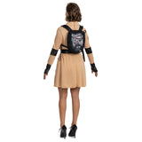 Women’s Ghostbusters Deluxe Costume – Official 80’s Movie Dress with Belt, Proton Pack & Gloves (Model 120159E)