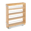 Slim 5-Inch Pull-Out Kitchen Cabinet Organizer – Maple Slide-Out Pantry Rack with Adjustable Shelves