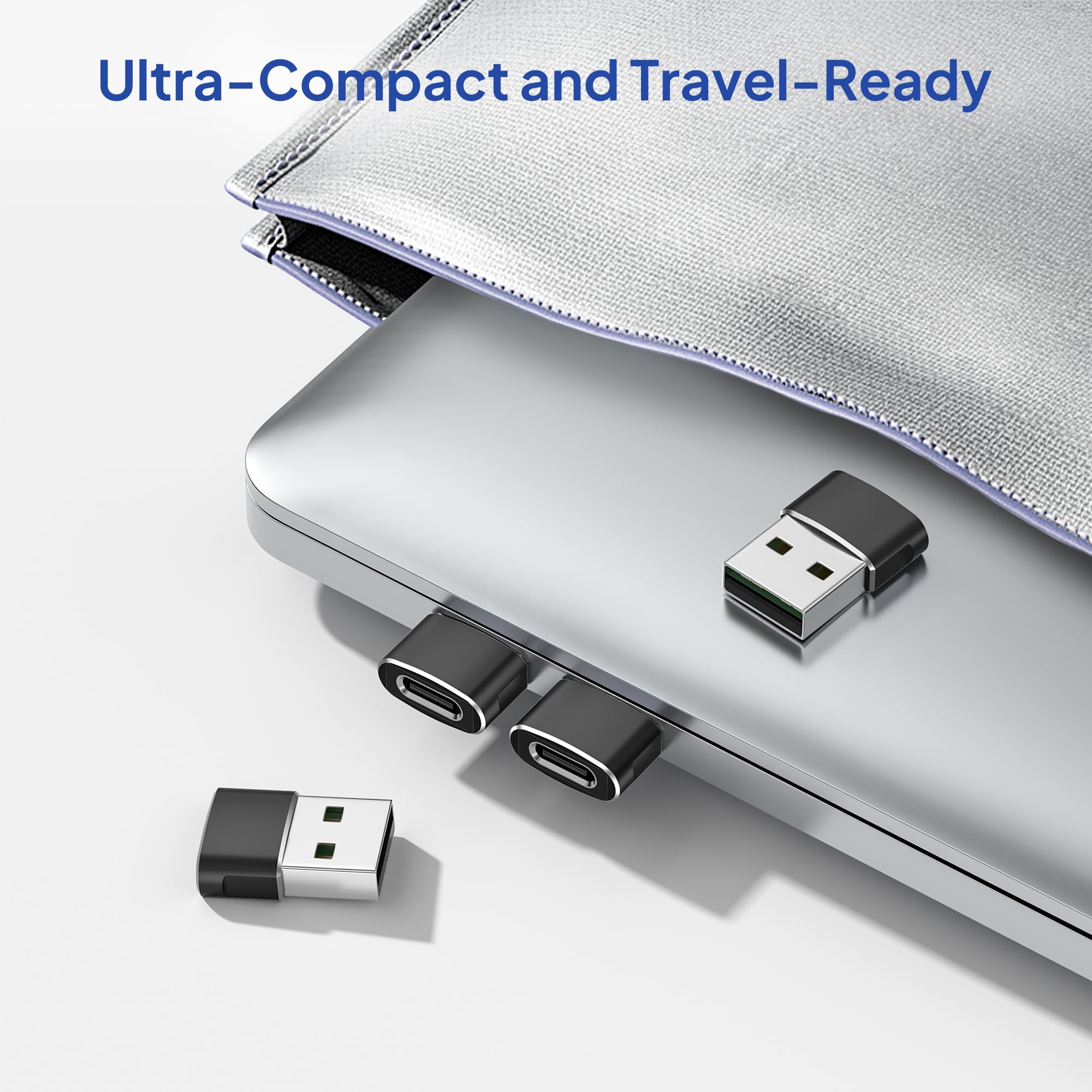 USB-A to USB-C Adapter – Aluminum USB-C Converter for Charging & Data Transfer