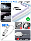 3-in-2 Magnetic Fast Charging Cable – Apple Watch & Phone Travel Charger, USB-C Combo, 4ft (All White)