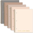 Elegant 5-Pack College Ruled Spiral Notebooks with Gold Accents and Binder-Ready Pages