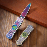 Vibrant Green Gyro Knife – Compact & Lightweight Blade for Precise Kitchen Slicing