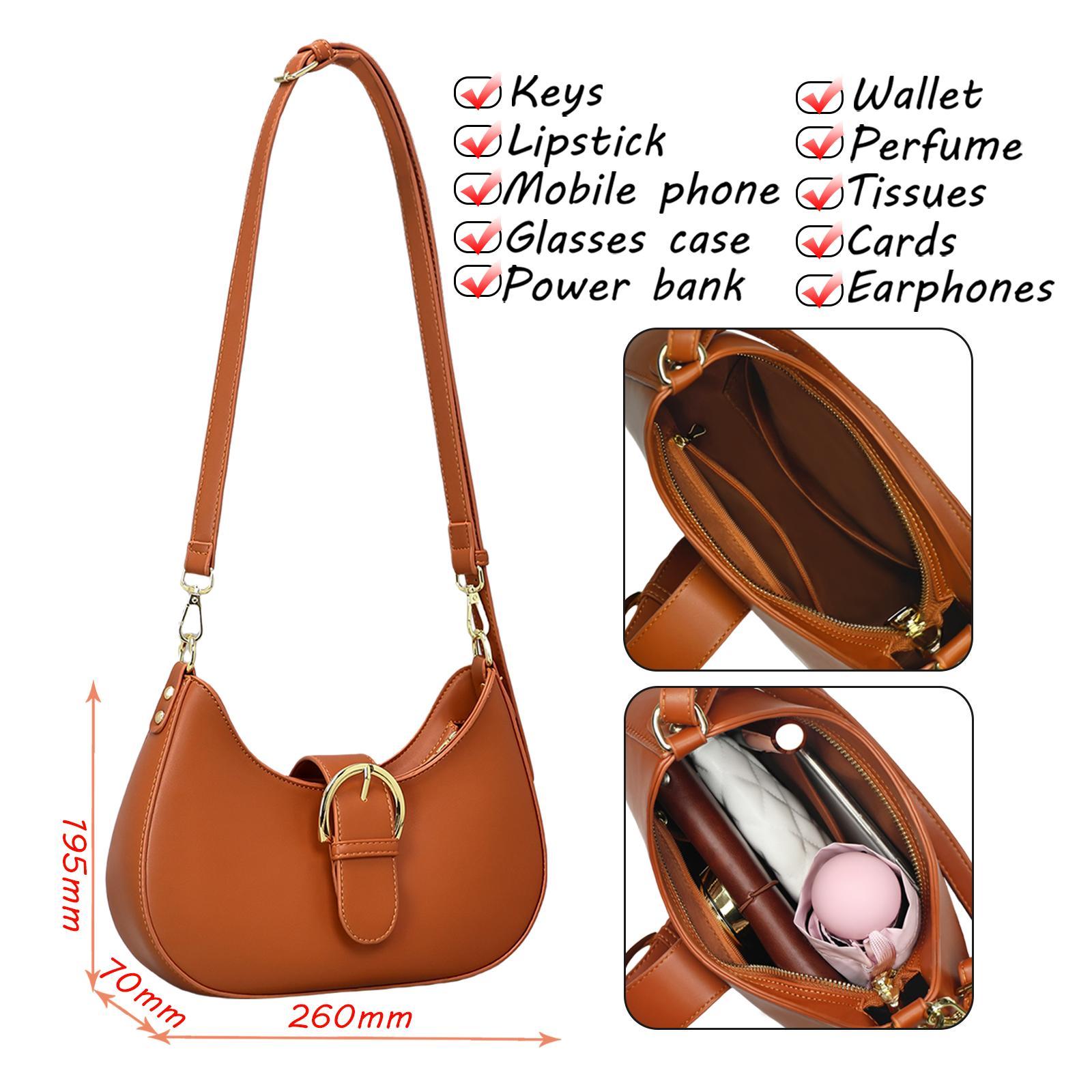 Fashion Los Angeles 0386 Series – Women’s Shoulder Bag in Black & Brown