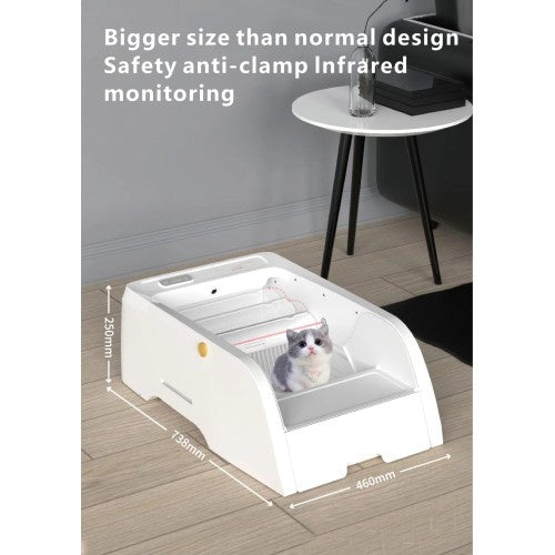 Smart Cat Litter Box with Wide Opening – Automatic Deodorizing, Self-Cleaning & Spacious Design for Multiple Cats