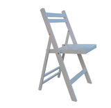 Furniture Slatted Wood Folding Special Event Chairs – Set of 4, Solid Wood, White Finish, Foldable & Versatile