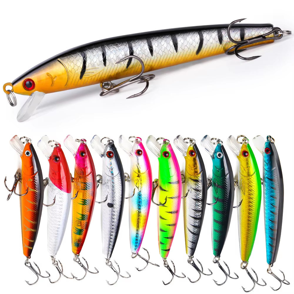 22-Piece Fishing Lure Set - Mixed Hard Bait Kit with Popper, Minnow, Frog & VIB for Bass Fishing