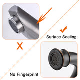 2‑Handle 4‑Inch Oil Rubbed Bronze Bathroom Faucet – Elegant Centerset Design with Pop‑Up Drain & Hoses