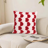 Heart Cute Valentine's Throw Pillow Covers – 18"×18" Soft Square Cushion Cases (Set of 2)