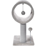 Gray Indoor Cat Tree – 20.5″ Climbing Tower with Scratching Post, Tunnel Bed & Hanging Ball Toy