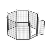 8-Piece Heavy Duty Metal Pet Playpen – Foldable Dog Fence & Exercise Pen for Indoor/Outdoor Use