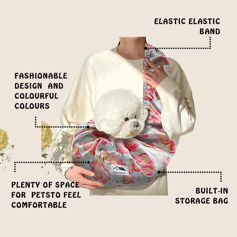 Hands-Free Pet Cuddle Carrier Sling – Reversible Comfort for Small & Medium Pets, Pocket Included, Everyday Cozy