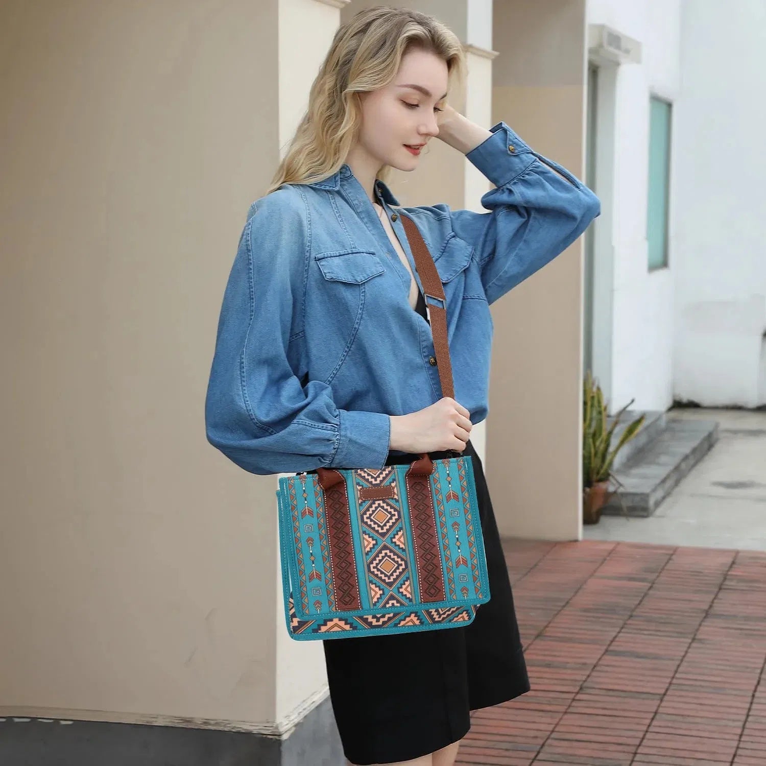 4PCS Women’s Purse Tote Set 💼 Retro Work Satchel + Lightweight Boho Chic Everyday Bags (Green)