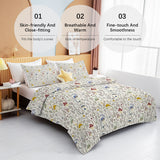 3-Piece Mushroom Decoration Comforter Set – Soft Microfiber, Includes Comforter & 2 Pillowcases, Available in Twin/Full/Queen/King