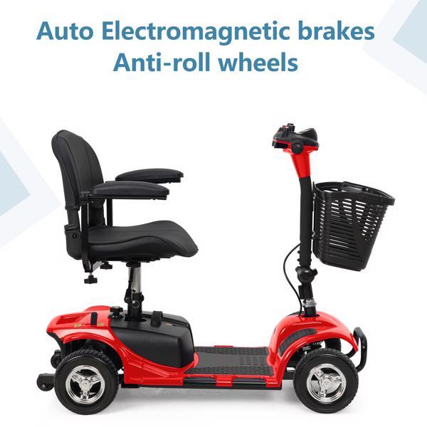 4-Wheel Electric Mobility Scooter - Portable Travel Scooter for Seniors & Adults