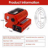 2-in-1 Portable Butane Burner Heater & Stove – Outdoor Gas Heater & Cooking Stove with Handle