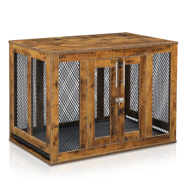 Multi-Functional Kennel – Rustic Pet Crate & Functional Side Table for Dogs, Cats, Rabbits & More