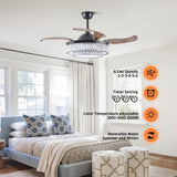 Retractable Ceiling Fan with LED Light & Remote Control