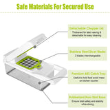 12-in-1 Vegetable Chopper with Container – Multifunctional Slicer, Dicer, Grater, Peeler & Kitchen Tool Set