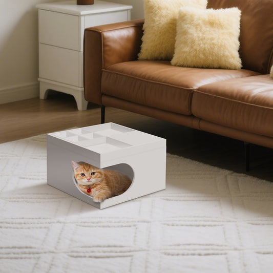 Multifunctional Cat Station – Indoor Cat House & Resting Station for Small & Medium Cats, Living Room or Bedroom Use