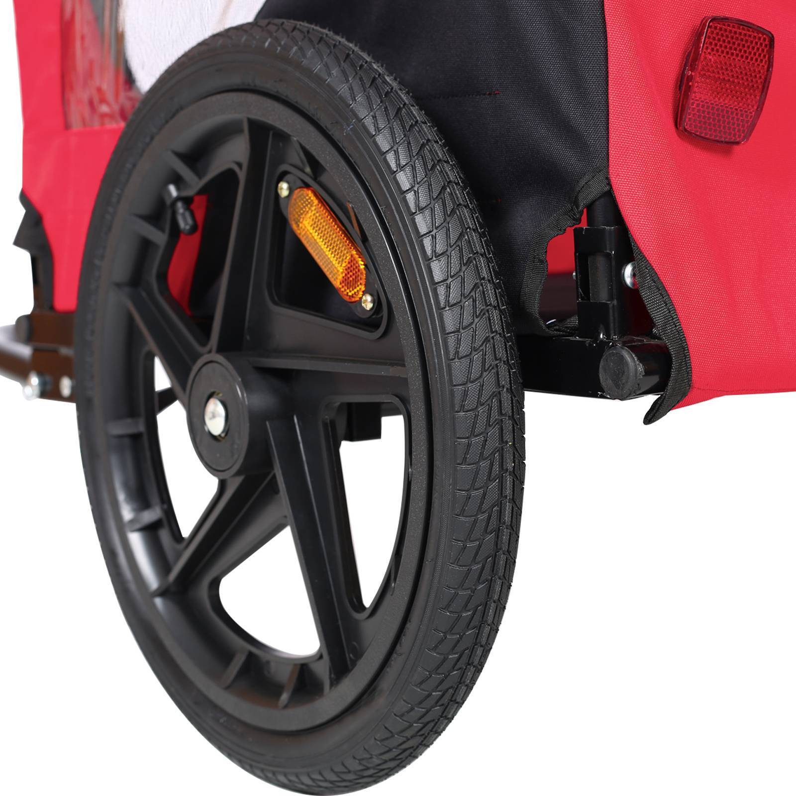 Bicycle Trailer for Pets – Outdoor Foldable Dog Trailer with Safety Reflectors, Mesh Windows & Sturdy Frame for Small & Medium Dogs