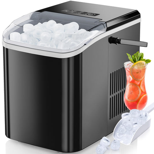 Portable Ice Maker – Compact Bullet Ice Machine with Handle, Self-Cleaning & Quiet Operation