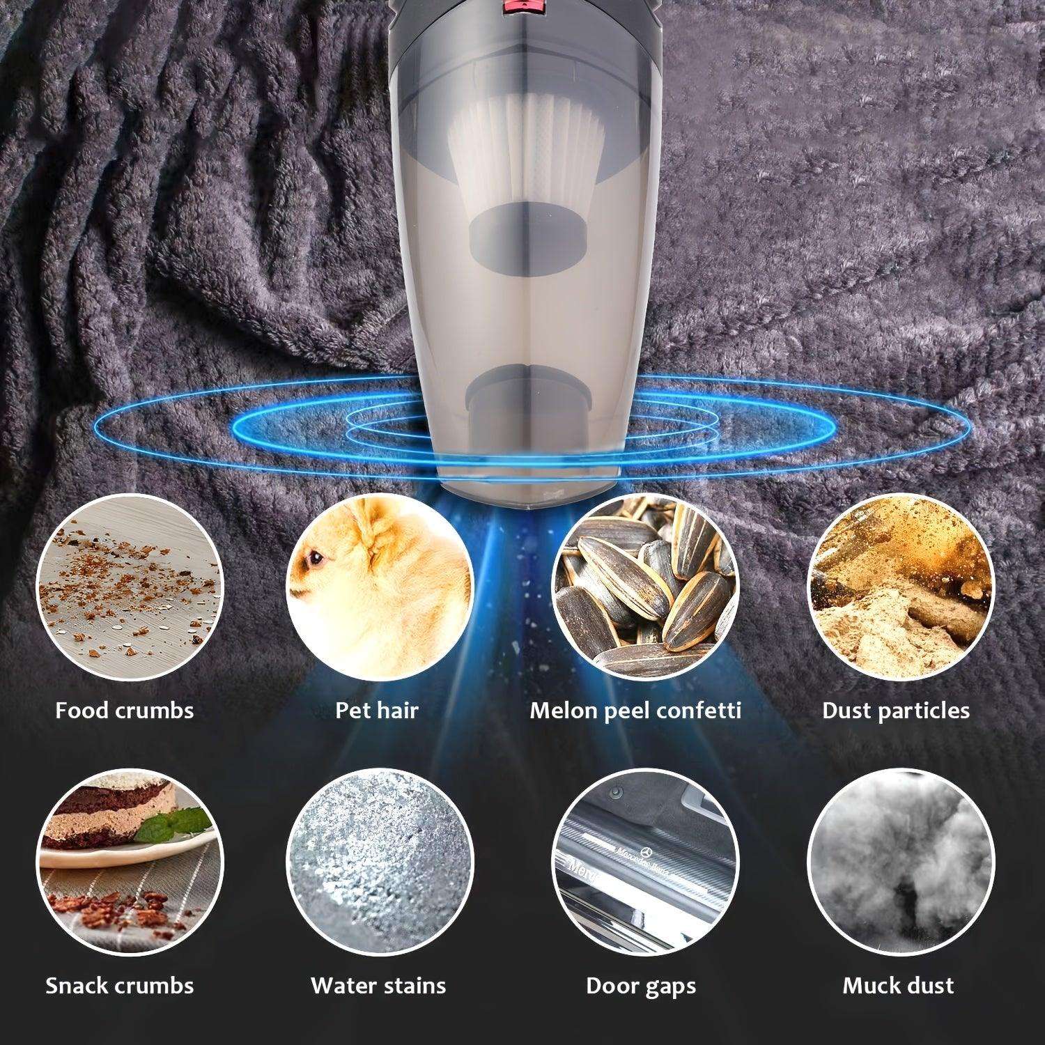 Car Vacuum Cleaner, Used for Dry And Wet Cleaning, Handheld Vacuum Cleaner, Easy to Clean Pet Hair - Keyboard Cleaning, Multi Scenario Use - PulinGO