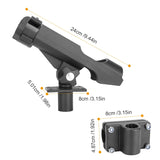 360° Rotatable Boat Fishing Rod Holder - Adjustable Kayak Pole Holder with Rail Clamp Mount