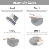 Mewoofun Enclosed Cat Bed Cave – 22"x22" Washable Pet Bed with Blanket & Non-Slip Base for Cats & Small Dogs