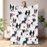 Adorable Fleece Dog Blanket – Soft, Cozy, Lightweight Flannel Throw for Couch, Bed & Living Room Decor, 75 × 100 cm